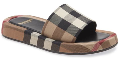 burberry slide sandals|burberry high heel sandals.